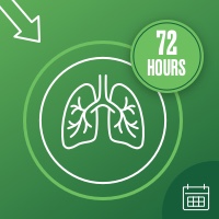 72 hours after quitting breathing may become easier and energy levels could increase